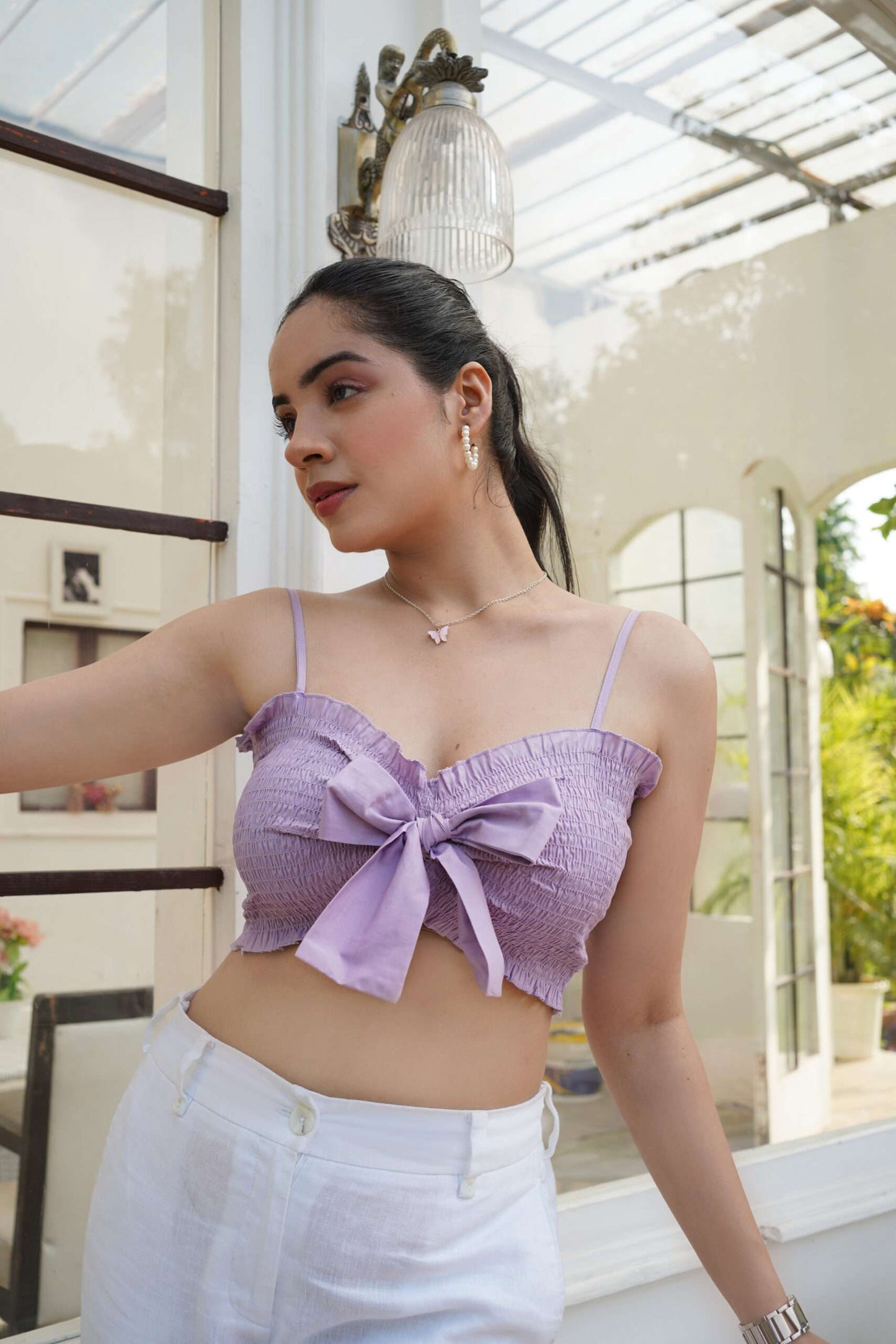 Lavender Crop Top